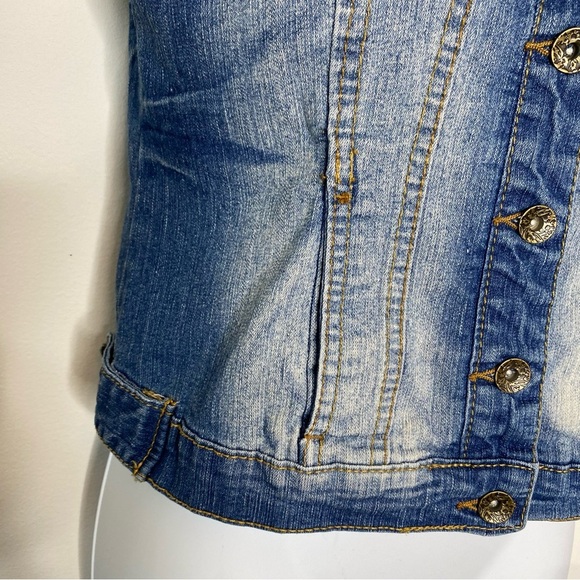 Paris Blues Denim Button Front Vest - Picture 3 of 10